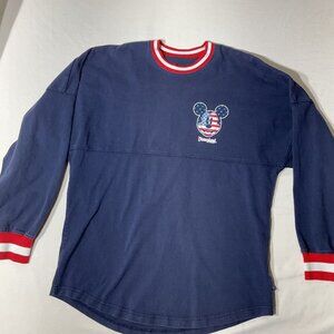 Disney Parks Spirit Jersey Disneyland Resort Navy Long Sleeve Shirt S